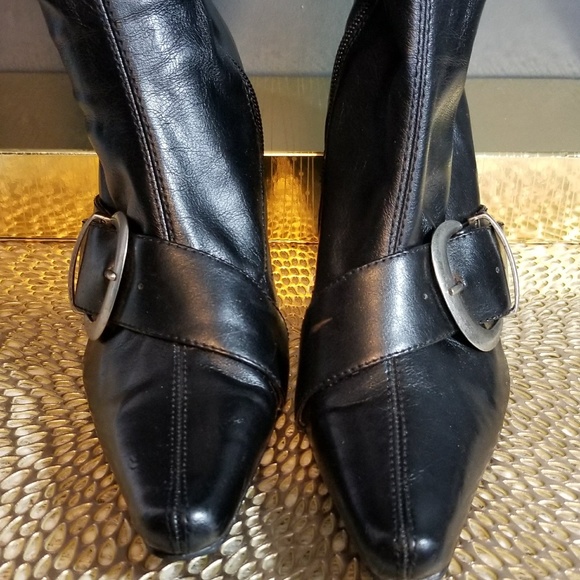 MIA Black Vegan leather Knee Boots SEXY - Picture 2 of 6